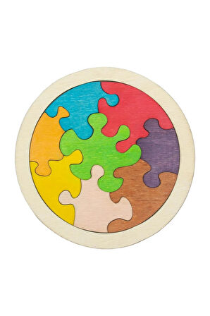 Ahşap Dairesel 8 Parçalı Puzzle