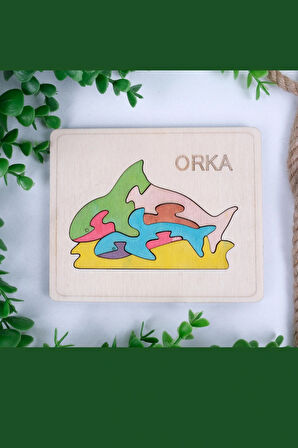 Ahşap Orka Figürlü Puzzle