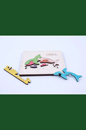 Ahşap Orka Figürlü Puzzle