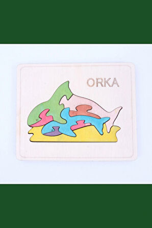 Ahşap Orka Figürlü Puzzle