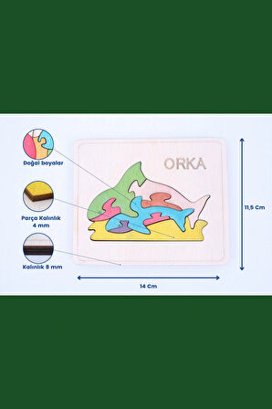 Ahşap Orka Figürlü Puzzle