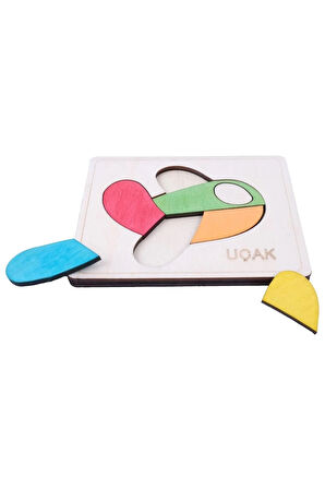 Ahşap Uçak Figürlü Puzzle