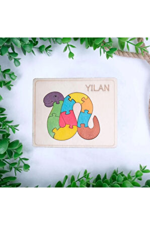 Ahşap Yılan Figürlü Puzzle