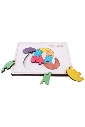 Ahşap Yılan Figürlü Puzzle