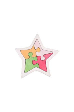 Ahşap Yıldız Figürlü 4 Parçalı Puzzle
