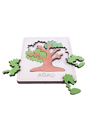 Ahşap Ağaç Figürlü Puzzle