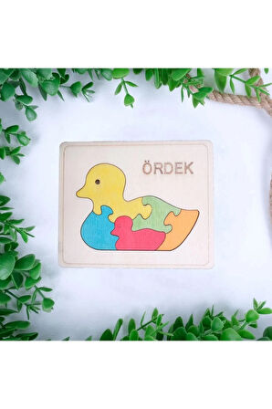 Ahşap Ördek Figürlü Puzzle