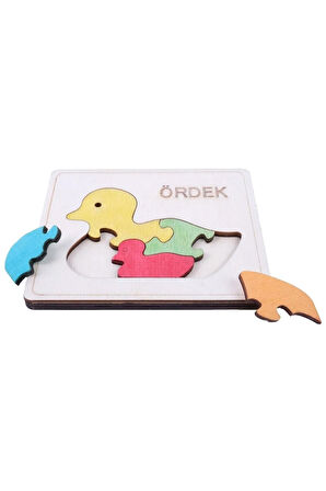 Ahşap Ördek Figürlü Puzzle
