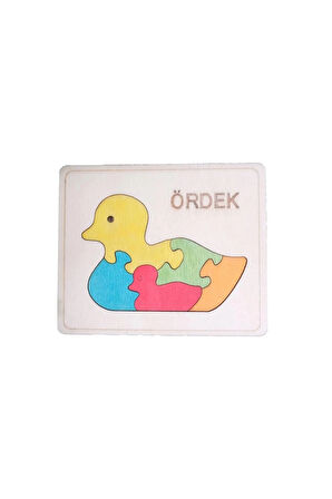 Ahşap Ördek Figürlü Puzzle