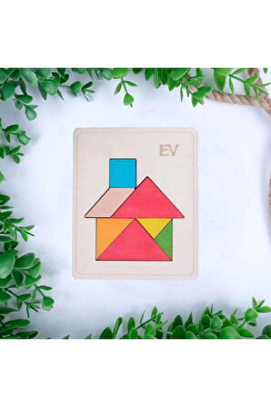Ahşap Ev Figürlü Puzzle