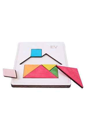 Ahşap Ev Figürlü Puzzle