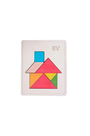 Ahşap Ev Figürlü Puzzle