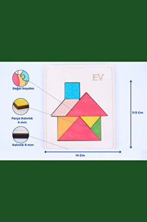 Ahşap Ev Figürlü Puzzle