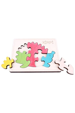 Ahşap Kirpi Figürlü Puzzle