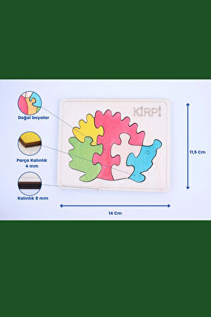 Ahşap Kirpi Figürlü Puzzle