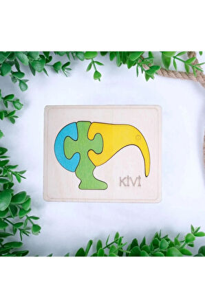  Ahşap Kivi Figürlü Puzzle