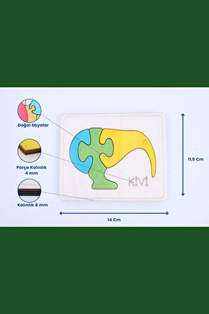  Ahşap Kivi Figürlü Puzzle