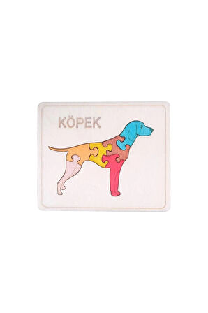 Ahşap 6 Parça Köpek Figürlü Puzzle