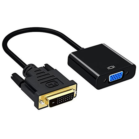 DVI-D 24+1 ERKEK TO VGA DİŞİ ÇEVİRİCİ ADAPTÖR KABLO DVI-D TO VGA ADAPTÖR