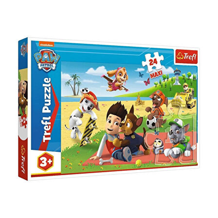 PUZZLE-14346 Paw Patrol 24 Parça Maxi Puzzle -Vardem