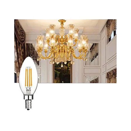 Led Ampul Filament Buji 3200 E14 4W