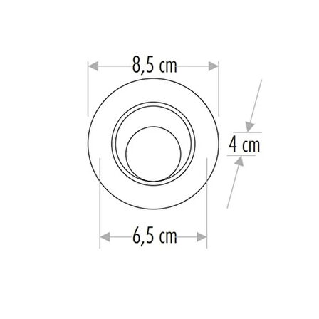 Safir Led Spot Armatür Beyaz 6500K 8W