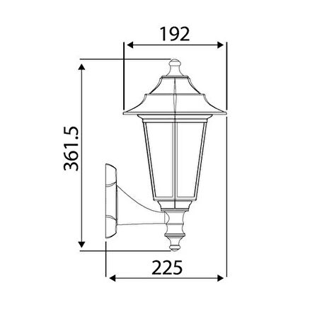 Bahçe Armatürü Siyah E27 Begonya-2