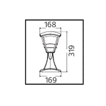 Bahçe Armatürü Siyah E27 Yonca-1