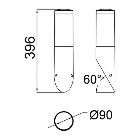 Bahçe Armatürü Siyah E27 Orkide-3