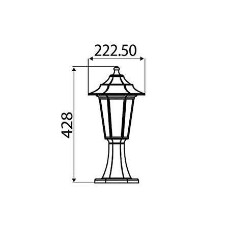 Bahçe Armatürü Beyaz E-27 Begonya-1