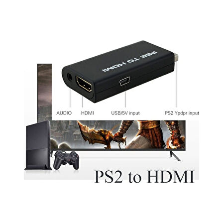 Playstation 2 Ps2 To Hdmi Çevirici Tv Kablosu Adaptör Dönüştürücü Çevirici Hoparlör Ses Çıkışlı