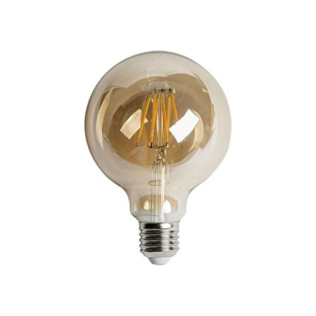 Rustik Led Ampul G95 Glop E27 Amber 6W