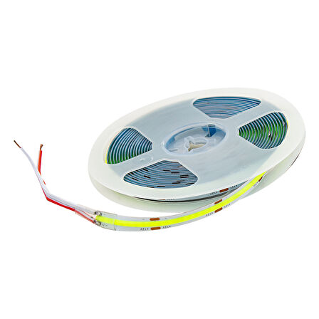 COB LED ŞERİT YEŞİL 3000K FOSFORLU 12 VOLT 200 LED 5 METRE