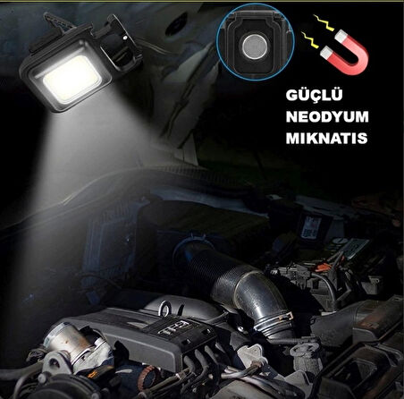 Led Işıklı Flash Özellikli 4 Modlu Anahtarlık El Feneri