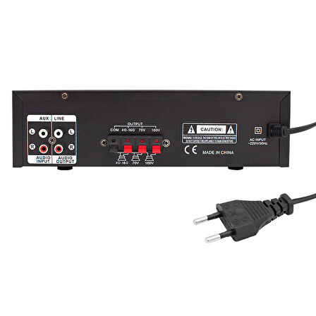 MV-510 50 WATT USB/SD/BLUETOOTH 2 MİK.,ECO LU+2SD 2061*2 Lİ UKLI GİRİŞLİ HAT TRAFOLU ANFİ