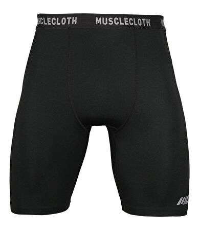 MuscleCloth Training Erkek Şort Tayt Siyah