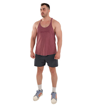 Kingsize Darksteel Antik Yıkamalı Atlet Bordo