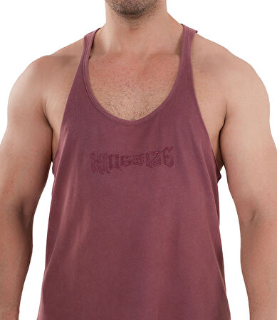 Kingsize Darksteel Antik Yıkamalı Atlet Bordo