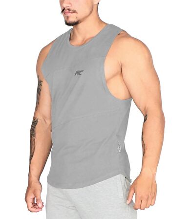 MuscleCloth Elite Kolsuz T-Shirt Gri