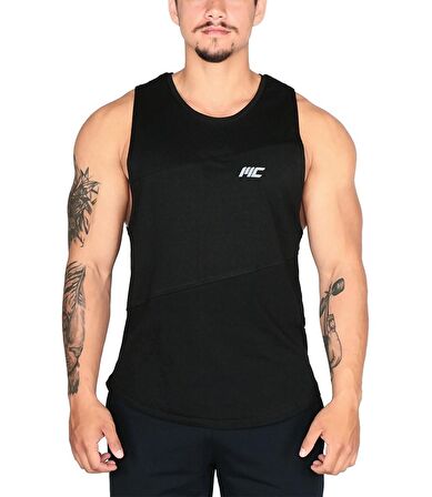 MuscleCloth Elite Kolsuz T-Shirt Siyah