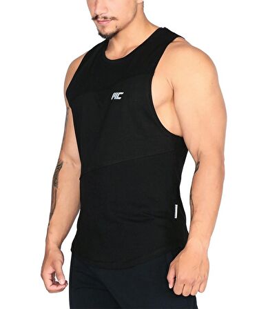 MuscleCloth Elite Kolsuz T-Shirt Siyah