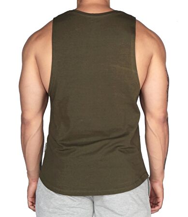 MuscleCloth Elite Kolsuz T-Shirt Haki