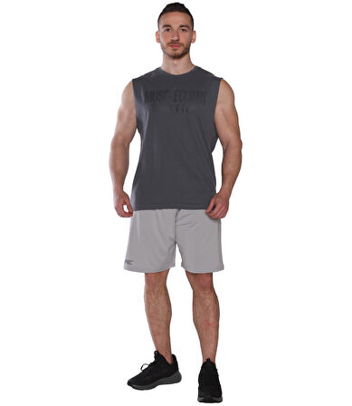 MuscleCloth Training Club Drop Arm Kolsuz T-Shirt Füme