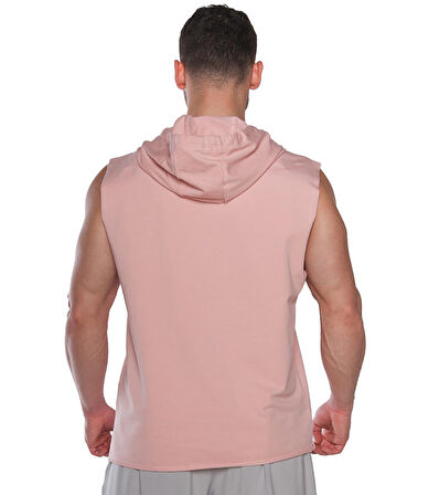 MuscleCloth Training Club Kapüşonlu Kolsuz Sweatshirt Somon