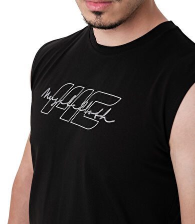 MuscleCloth Icon Kolsuz T-Shirt Siyah