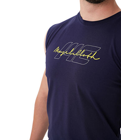 MuscleCloth Icon Kolsuz T-Shirt Lacivert