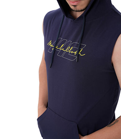 MuscleCloth Icon Kapüşonlu Kolsuz T-Shirt Lacivert