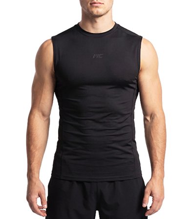 MuscleCloth Tech Kolsuz T-Shirt Siyah