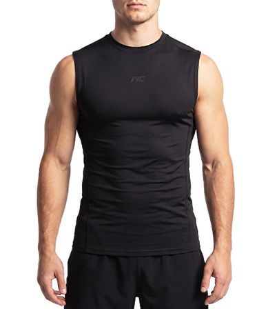 MuscleCloth Tech Kolsuz T-Shirt Siyah