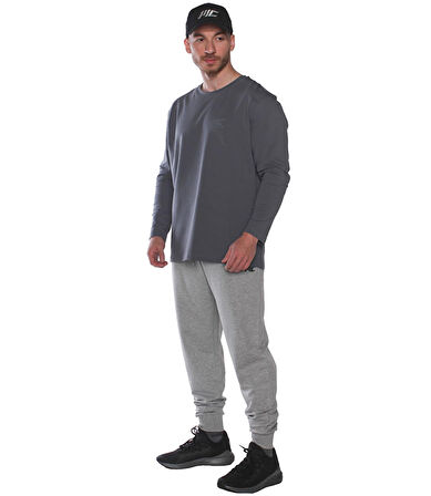 MuscleCloth MC-X Uzun Kollu Sweatshirt Füme